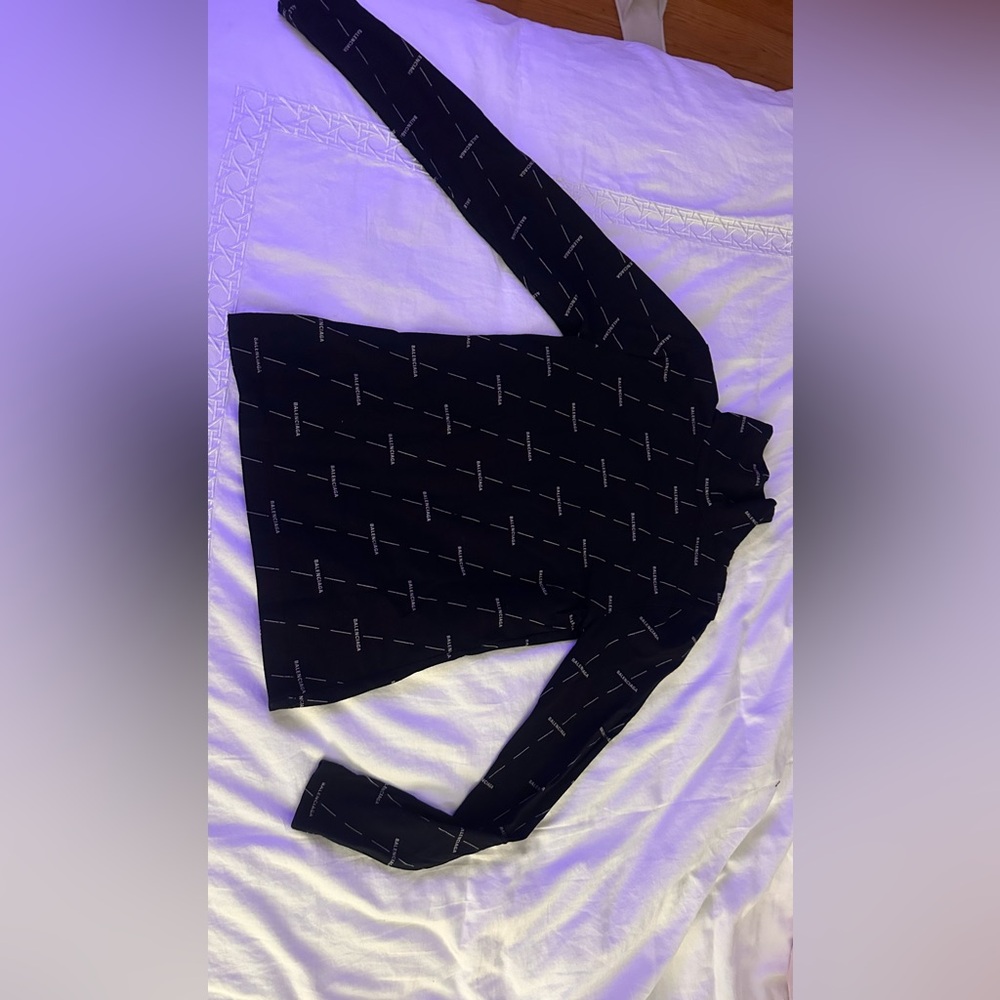 High-Neck Logo-Print Cotton-Blend Jersey Top XS